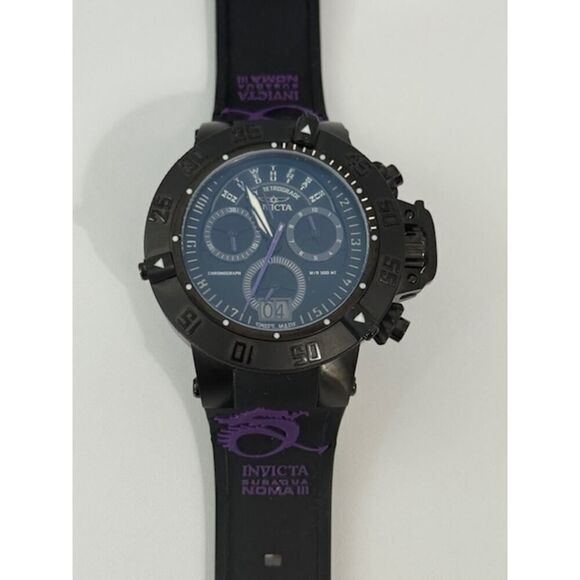 Invicta Men\'s Subaqua Noma III Swiss Chronograph Silicone Black Dial Watch 10190 main image 4